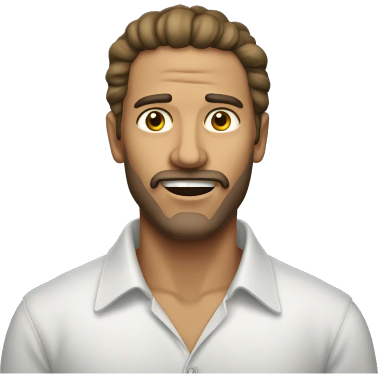 Hombre marcando mandibula emoji