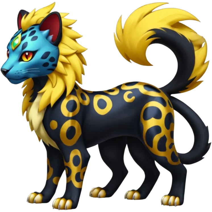 Pyroar-Luxray-Liepard-Pokémon-Fusion emoji