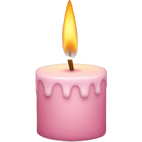 light pink candle emoji