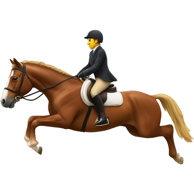 horse jumping with rider on back emoji