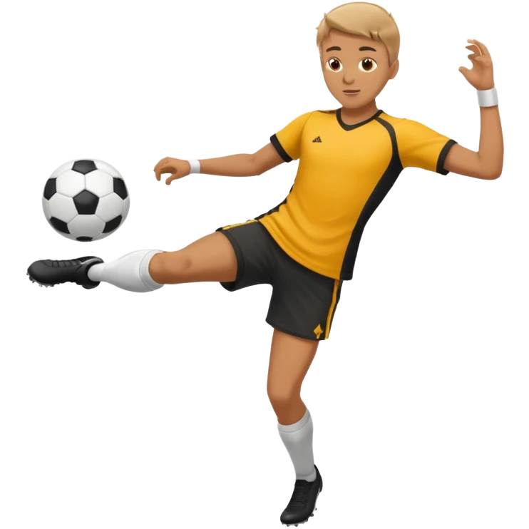 Me kicking soccer ball emoji