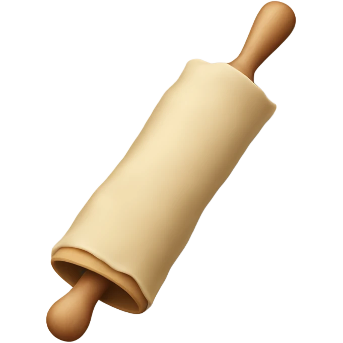 Dough being rolled by a rolling pin emoji