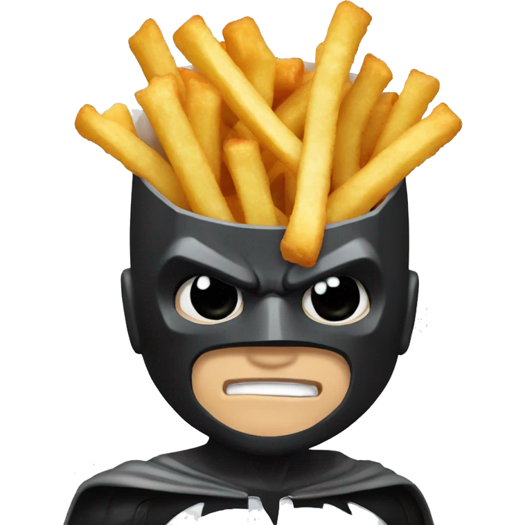 Batman qui mange des fritte  emoji