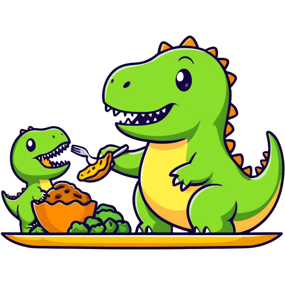 A man eating a dinosaur  emoji