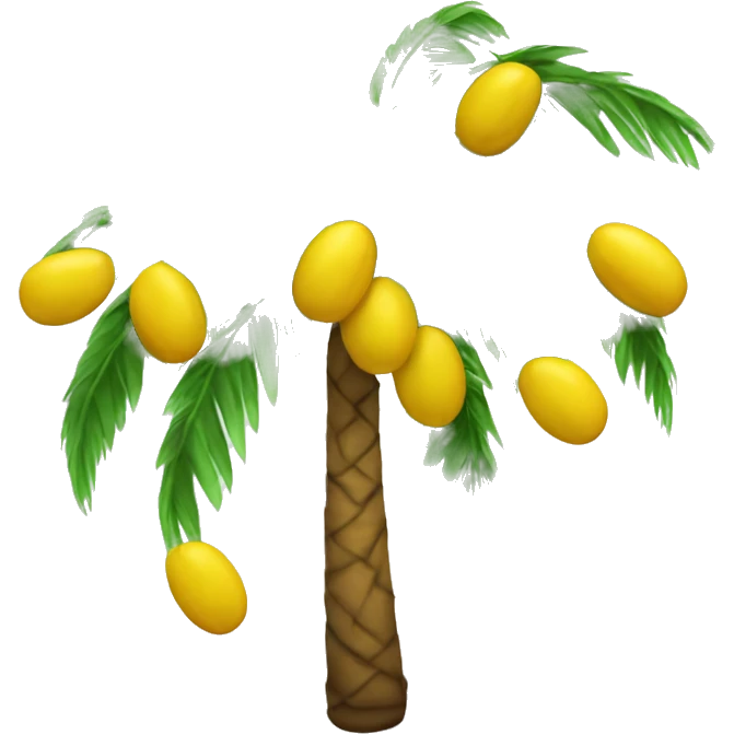 palm tree with yellow dates emoji