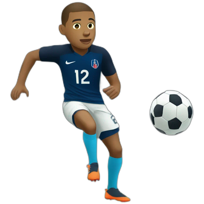 Mbappe play football emoji