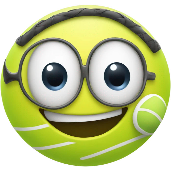 Happy tennis racket emoji