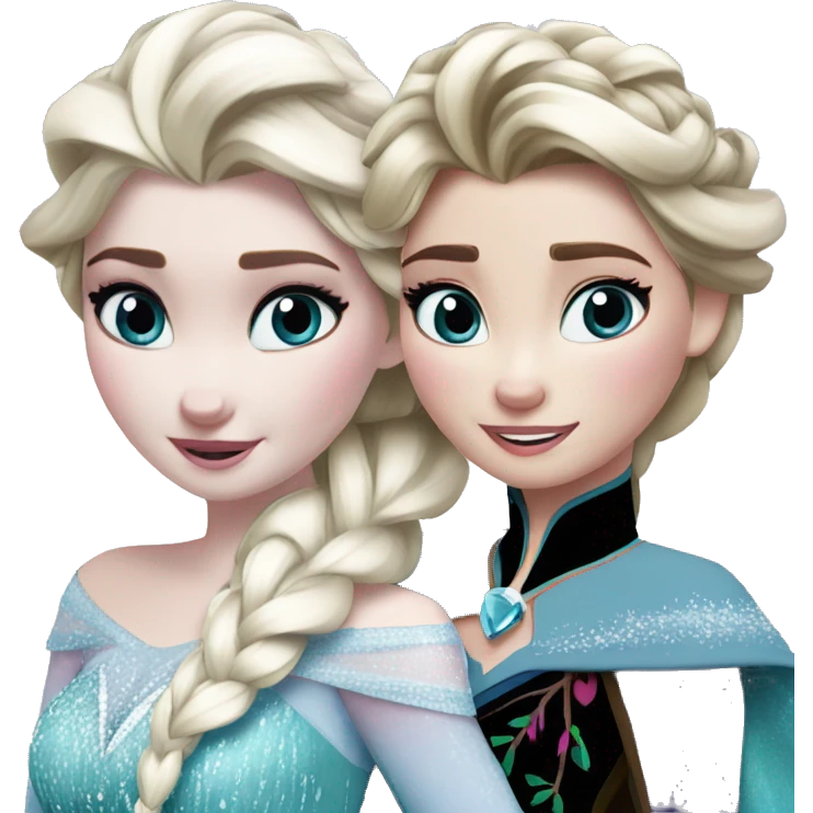 elsa and anna frozen emoji