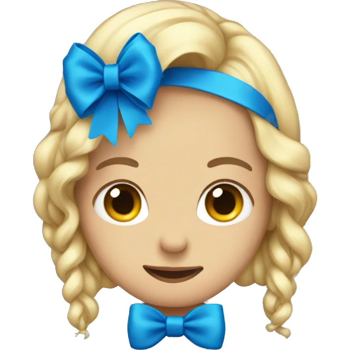 Blue bow  emoji