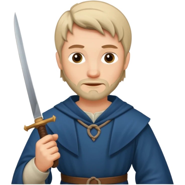 medieval man holding a knife emoji