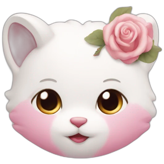 Cœur blanc et rose emoji