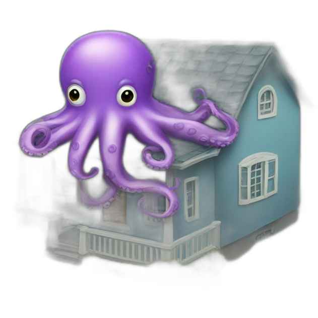 Octopus selling house emoji