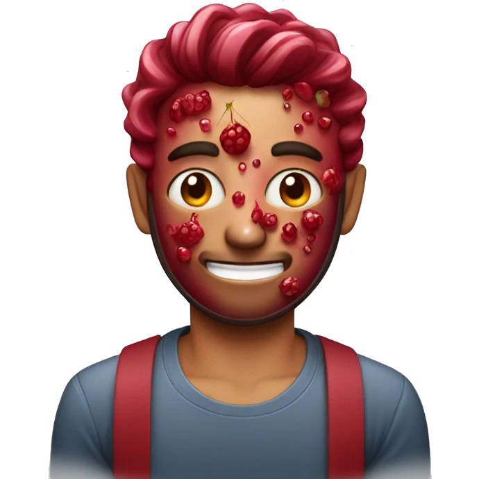 omni man with pomegranate juice on face emoji