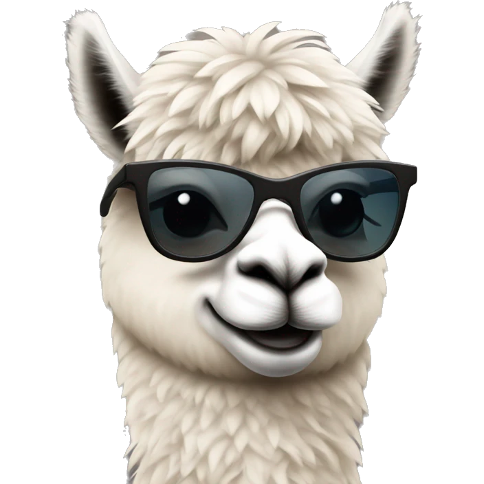 alpaca software developer with sunglasses emoji