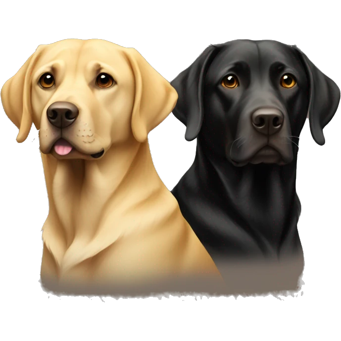 Yellow and brown and black labs emoji