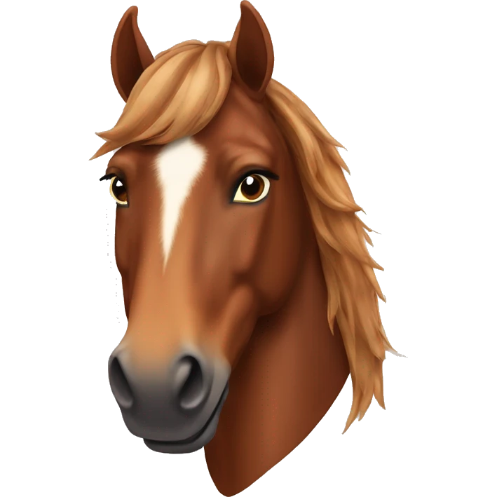 Chestnut horse head emoji