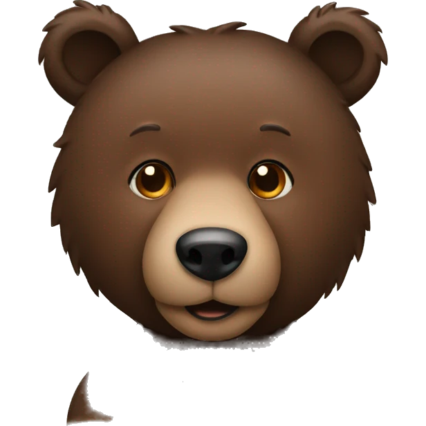 black and brown bear emoji