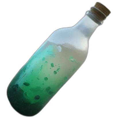 Bottle washed up on shore emoji