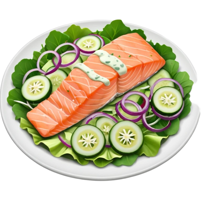 salmon salad  emoji