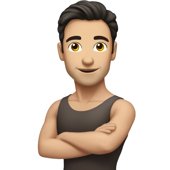 ballet dancer pose male caucasian dark hair emoji