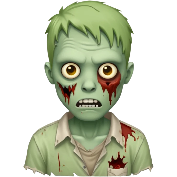 zombie with shirt emoji