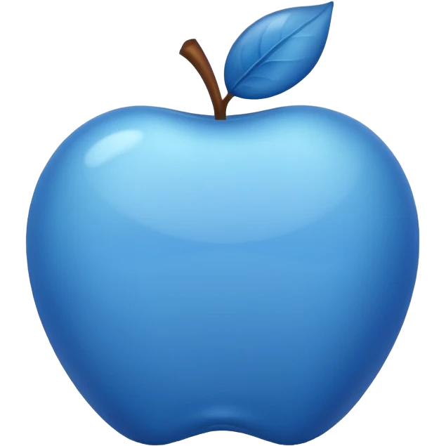 Une pomme bleu emoji