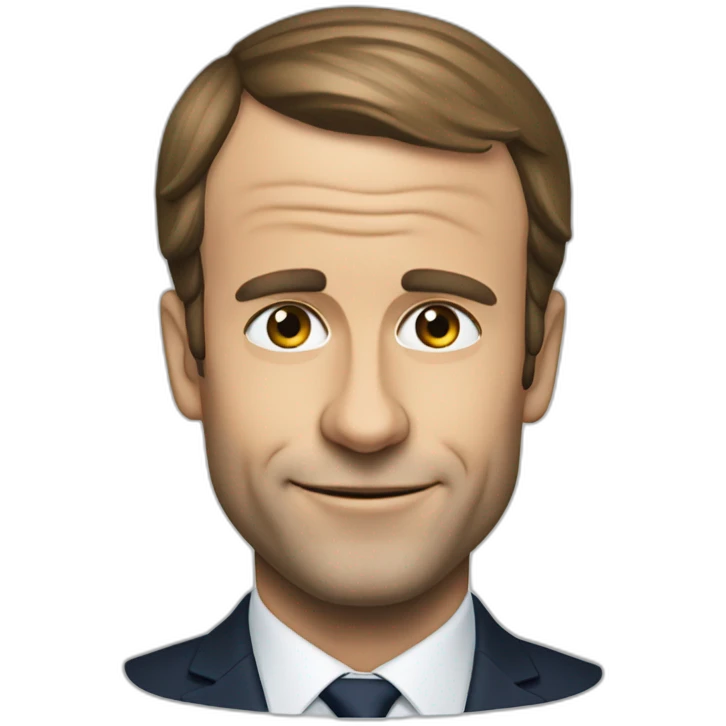 Macron qui fait un dois emoji