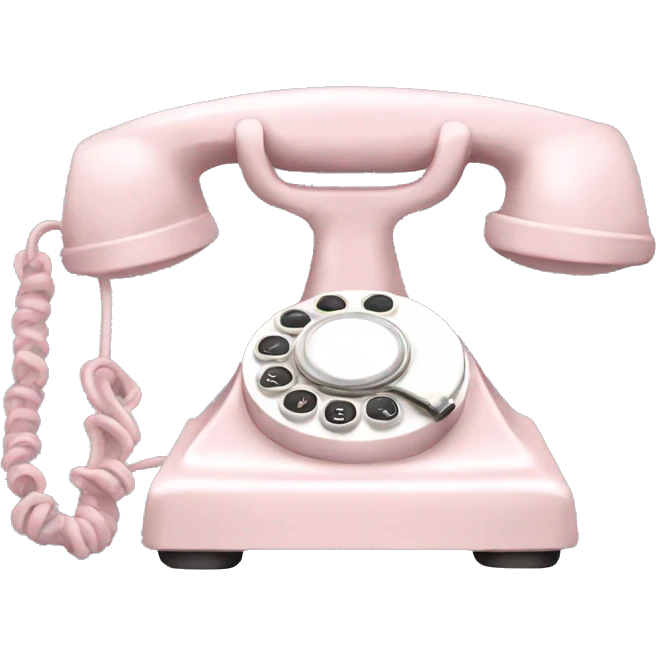 Pale pink 20th century telephone emoji