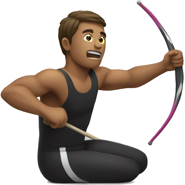 person throwing javelin sitting emoji