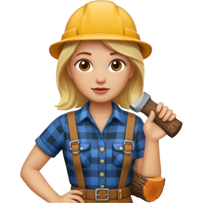 lumberjack blonde woman emoji