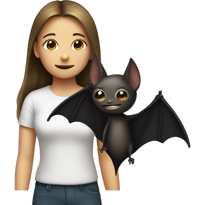 bat with girl emoji
