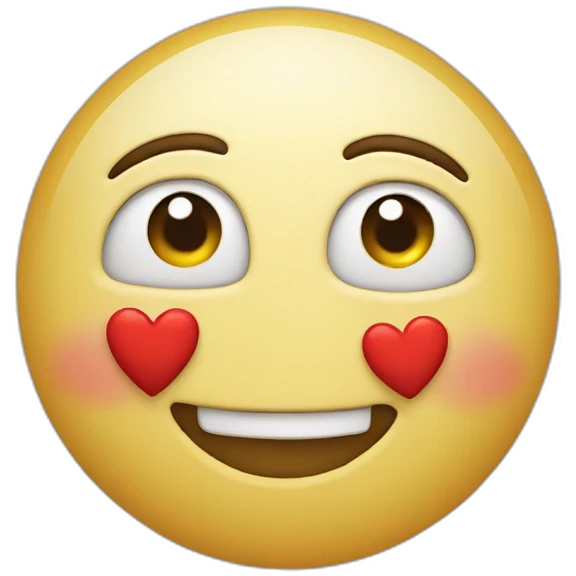 Smiling face with smiling eye and three heart emoji
