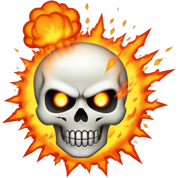 Caveira explodindo emoji