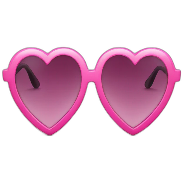 heart shapes glasses pink emoji