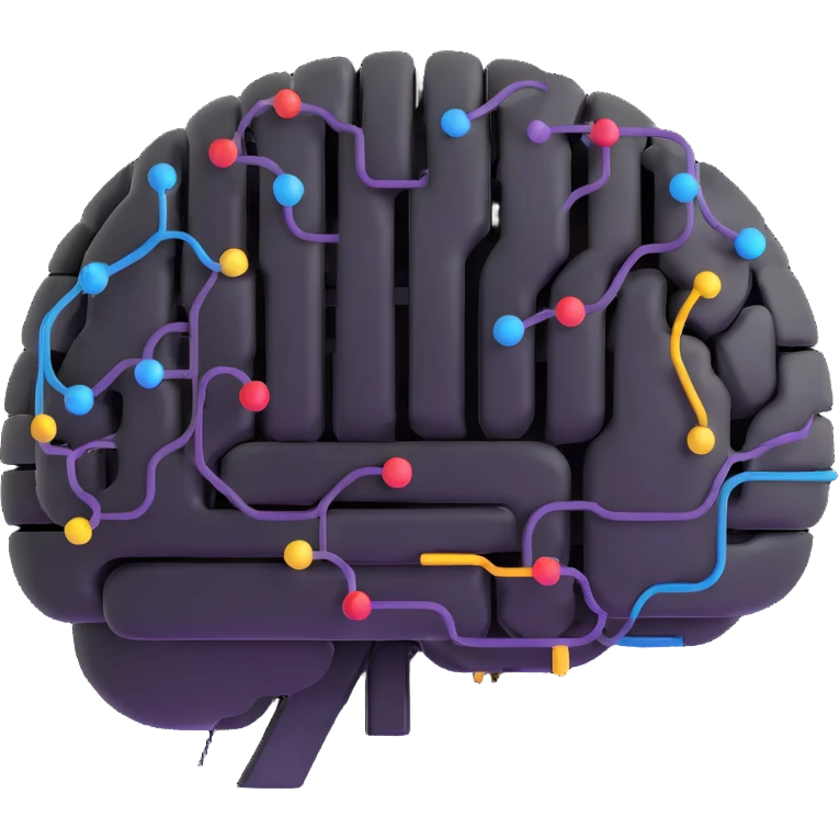 brain with circuits, symbolizing artificial intelligence emoji