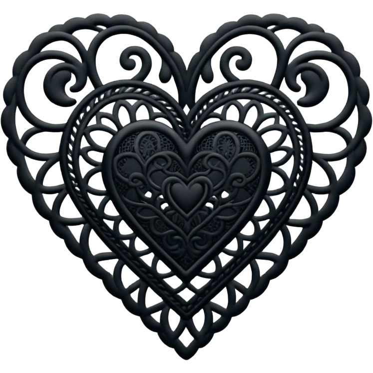 Black lace heart emoji