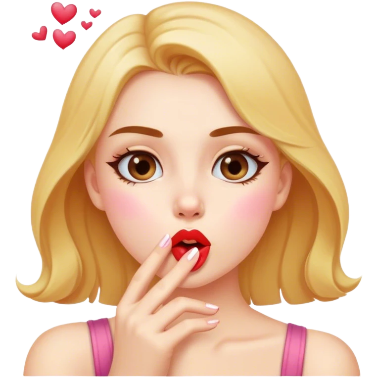 girl blowing kisses emoji