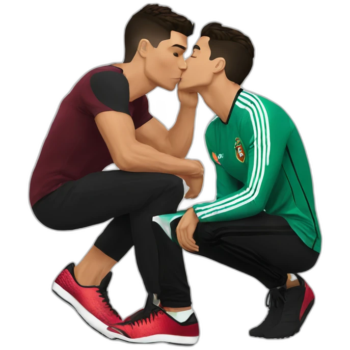 Cristiano Ronaldo kiss feet georgina emoji