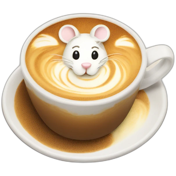 latte art mouse emoji