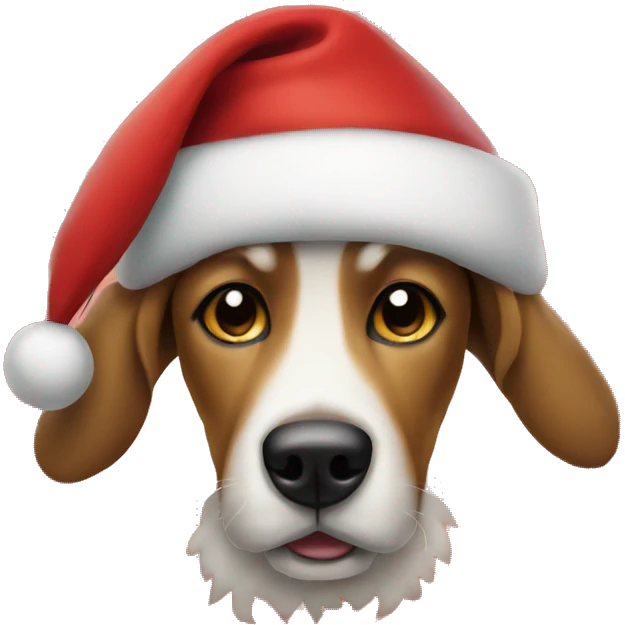Christmas dog emoji