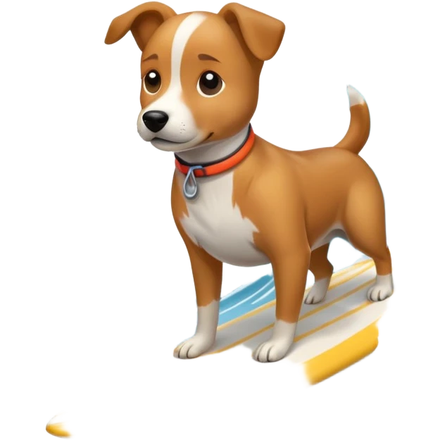 Dog surfing emoji