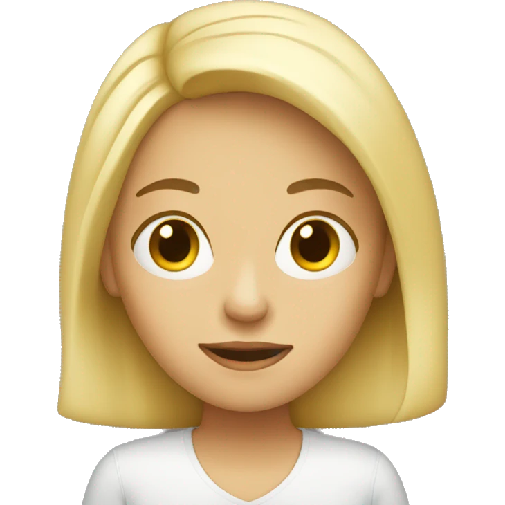 Blond girl with laptop  emoji
