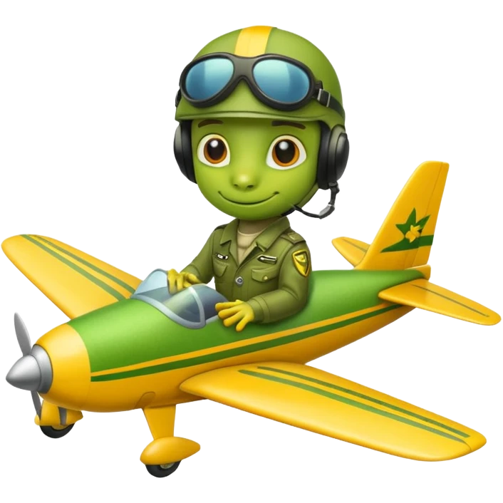 gecko pilot riding yellow plane emoji