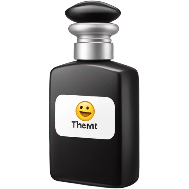 cute perfume emoji with black cap emoji