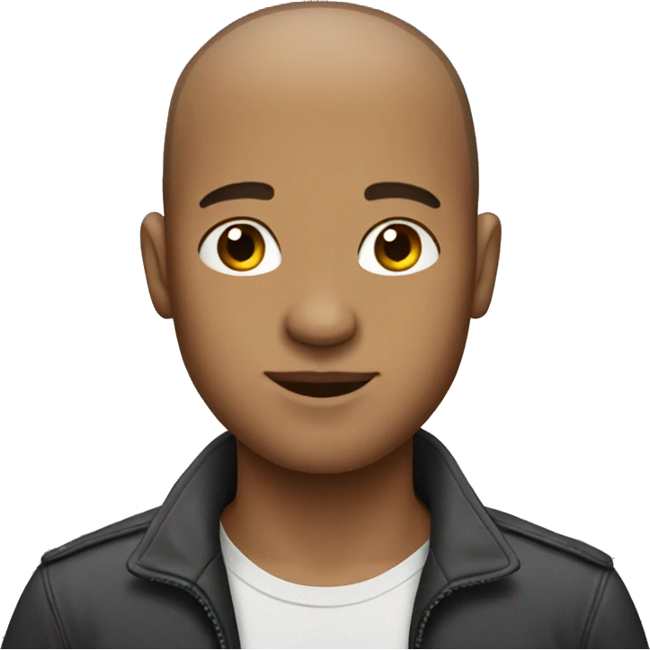male portrait with buzz cut emoji