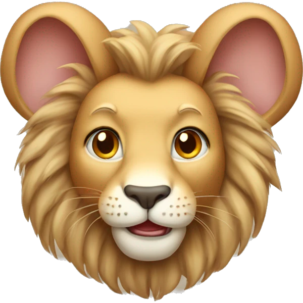 tan lion head bunny emoji