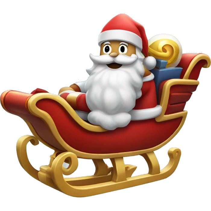 santa sleigh rocket ship emoji