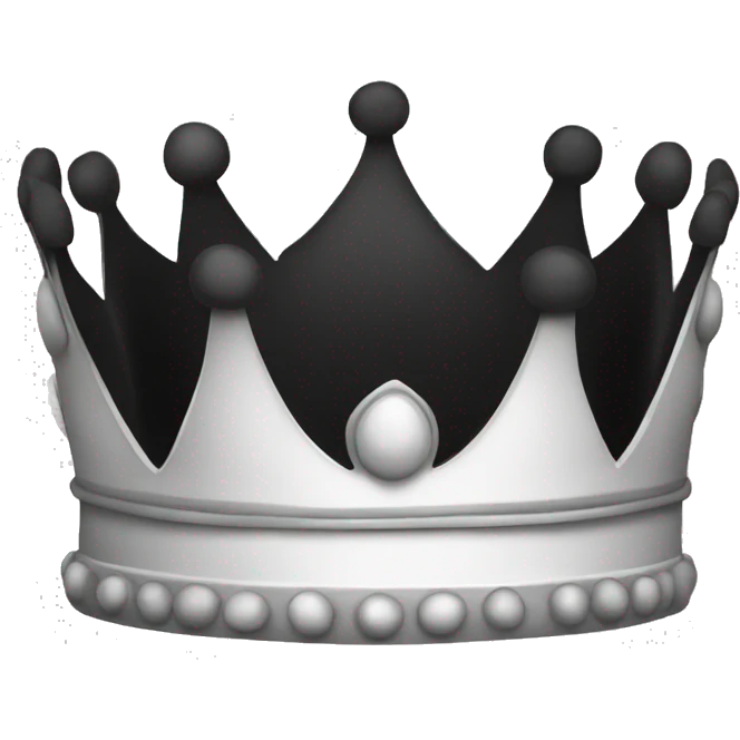 Black and white crown  emoji