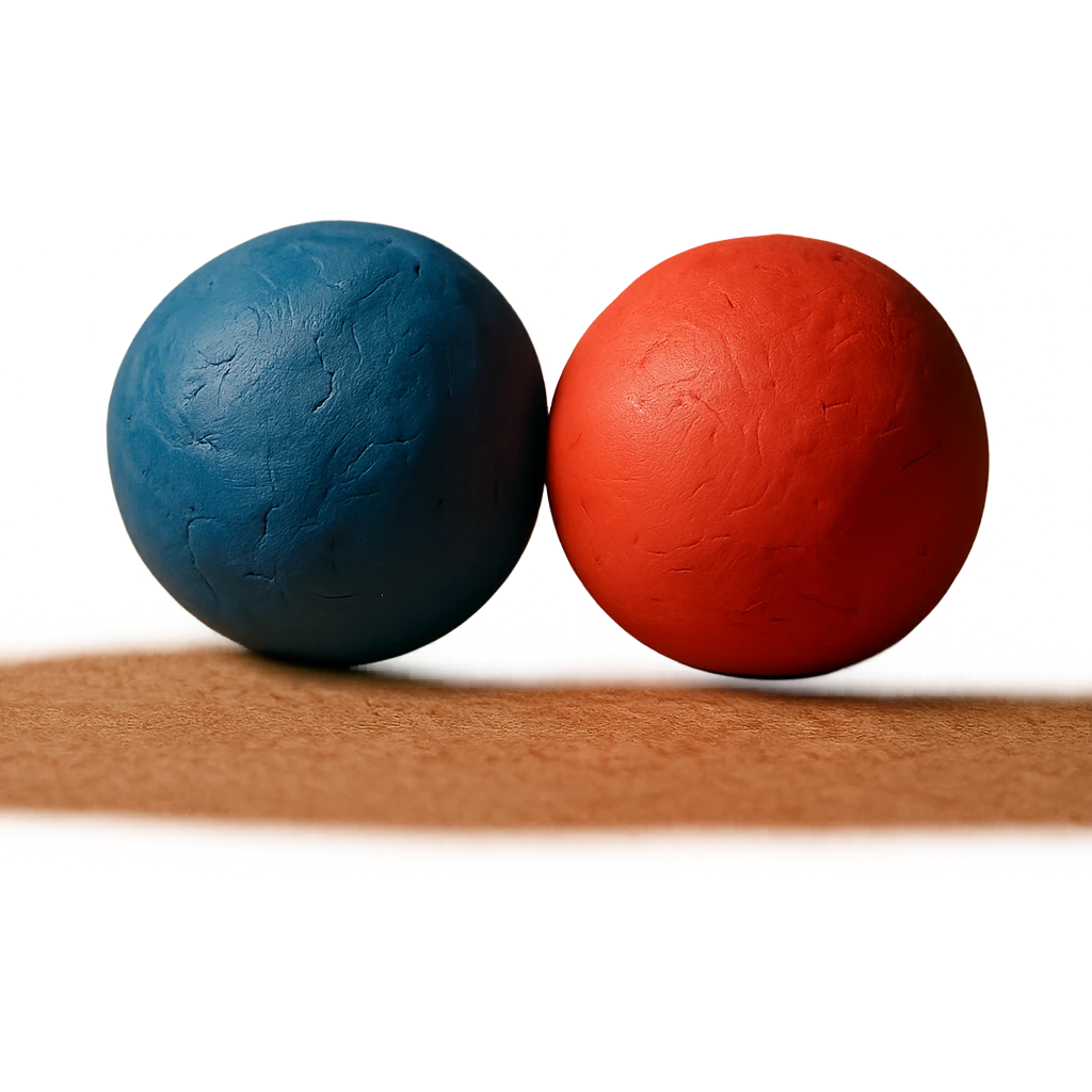 two balls standing together emoji