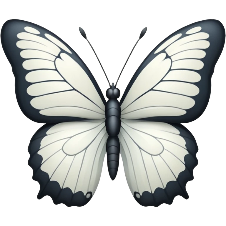 all White butterfly  emoji